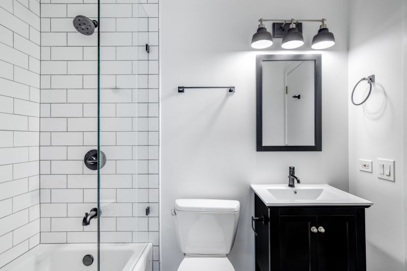 Modern Bathroom with Matte Black Fixtures